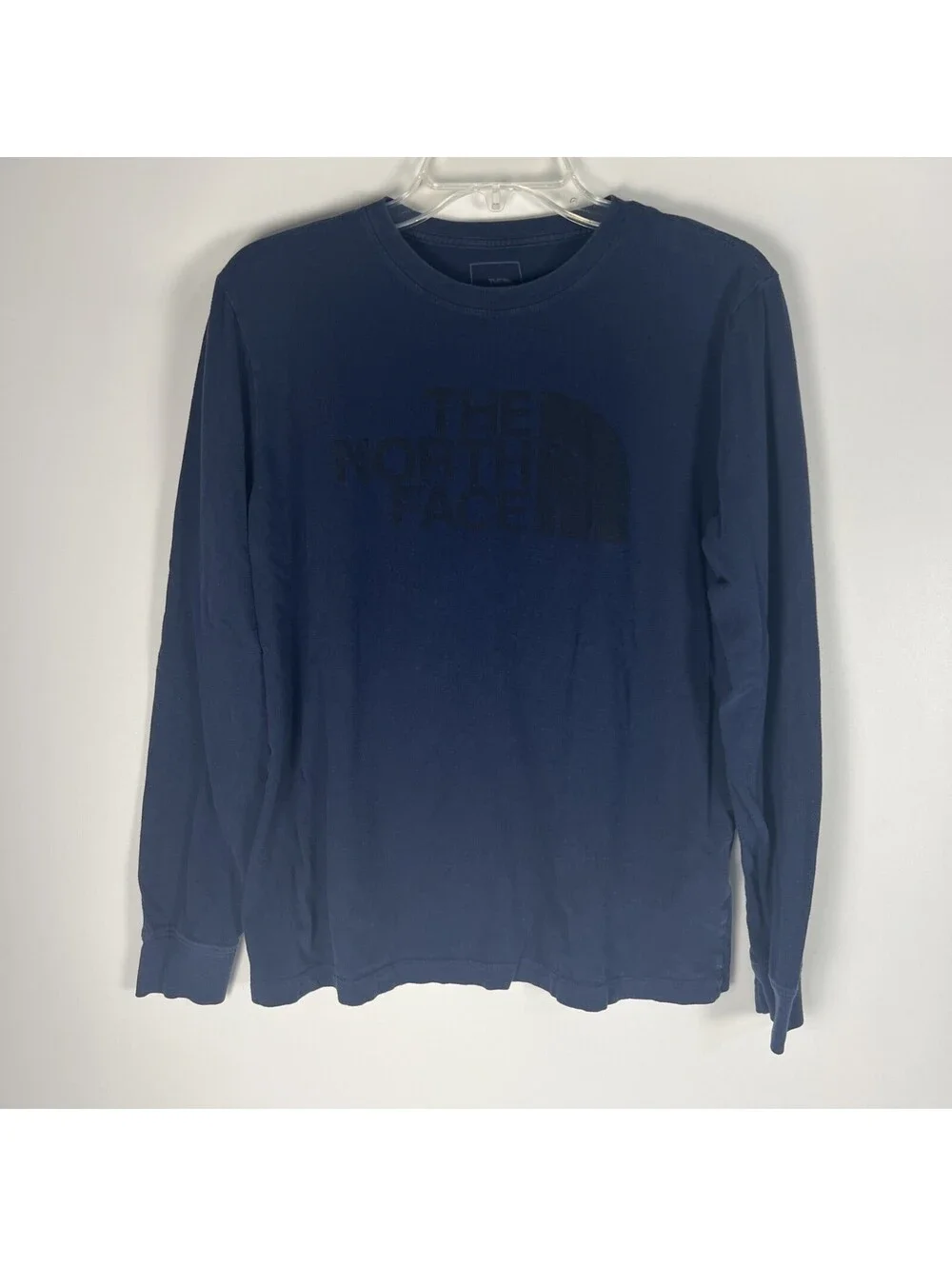 The North Face Long Sleeve Tee Shirt-Navy Blue/ Black Logo-Women's Large